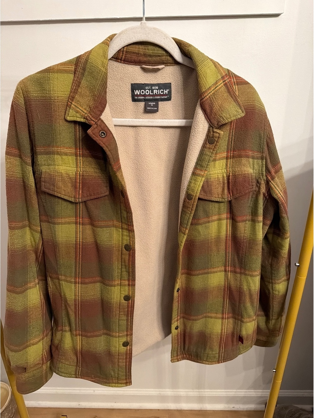Woolrich Women's Medium Plaid Fleece-Lined Jacket